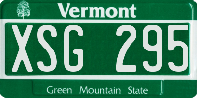 VT license plate XSG295