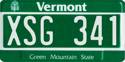 VT license plate XSG341