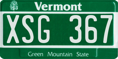 VT license plate XSG367