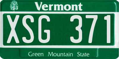 VT license plate XSG371