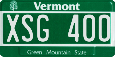 VT license plate XSG400