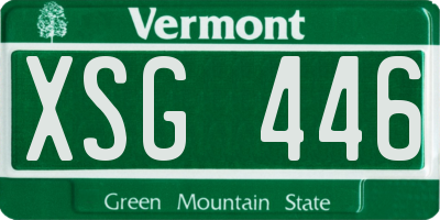 VT license plate XSG446
