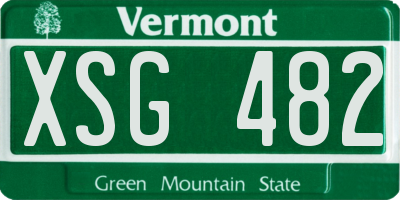 VT license plate XSG482