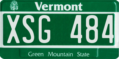 VT license plate XSG484