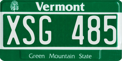 VT license plate XSG485