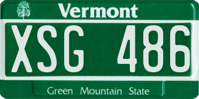 VT license plate XSG486