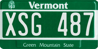 VT license plate XSG487