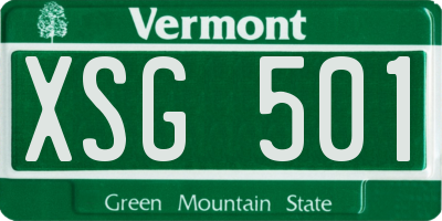 VT license plate XSG501