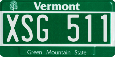 VT license plate XSG511