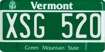 VT license plate XSG520