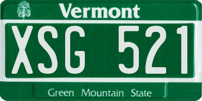 VT license plate XSG521
