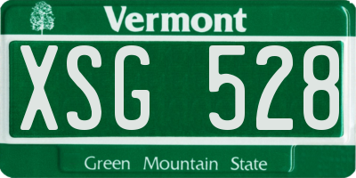 VT license plate XSG528