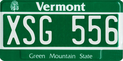 VT license plate XSG556