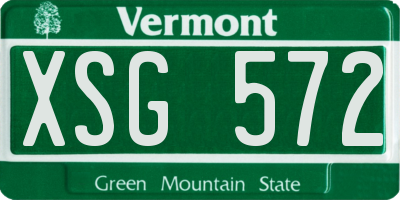 VT license plate XSG572