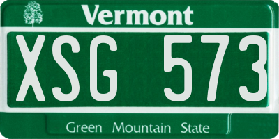 VT license plate XSG573