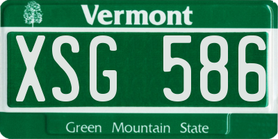 VT license plate XSG586