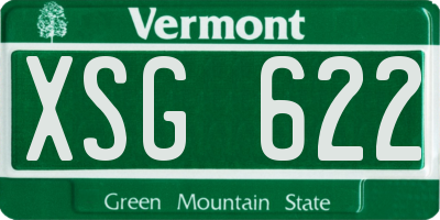 VT license plate XSG622