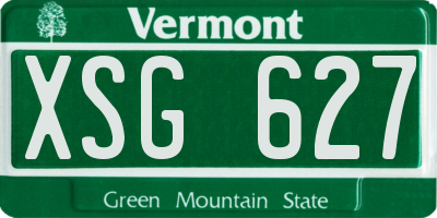 VT license plate XSG627