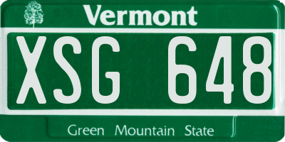 VT license plate XSG648