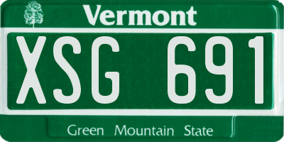 VT license plate XSG691