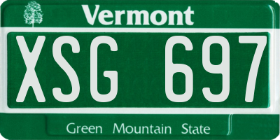 VT license plate XSG697