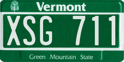 VT license plate XSG711