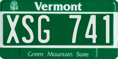 VT license plate XSG741