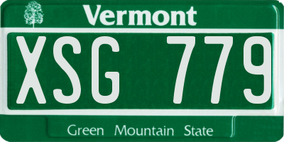 VT license plate XSG779