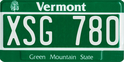 VT license plate XSG780