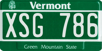 VT license plate XSG786