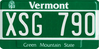 VT license plate XSG790