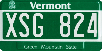 VT license plate XSG824