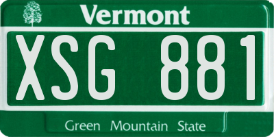 VT license plate XSG881