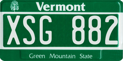 VT license plate XSG882