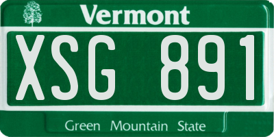 VT license plate XSG891