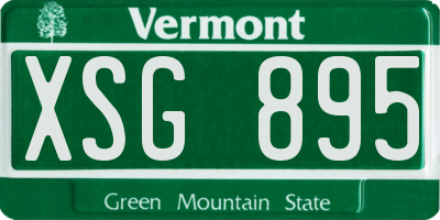 VT license plate XSG895