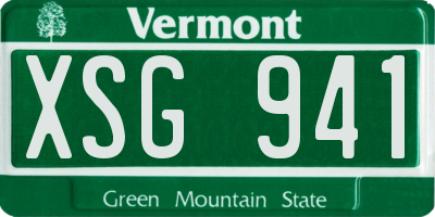 VT license plate XSG941