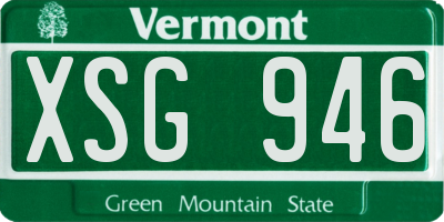 VT license plate XSG946