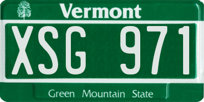 VT license plate XSG971