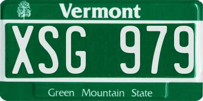 VT license plate XSG979
