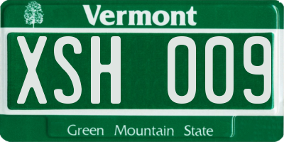 VT license plate XSH009