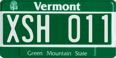 VT license plate XSH011