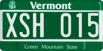 VT license plate XSH015