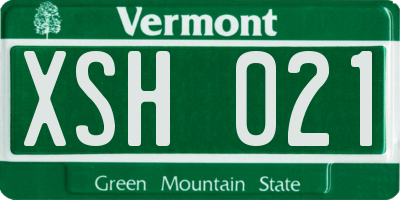 VT license plate XSH021