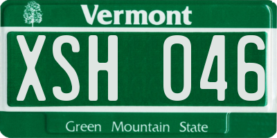 VT license plate XSH046