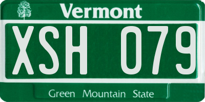 VT license plate XSH079