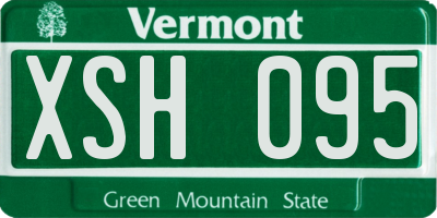 VT license plate XSH095