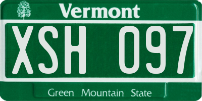 VT license plate XSH097