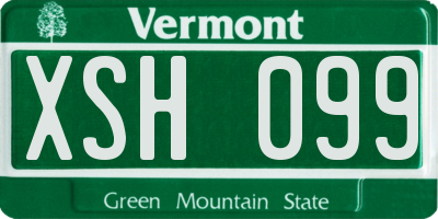 VT license plate XSH099