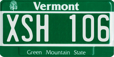 VT license plate XSH106